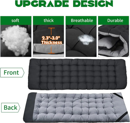 XXL Folding Camping Cot with Mattress, Bed Frame & Carry Bag