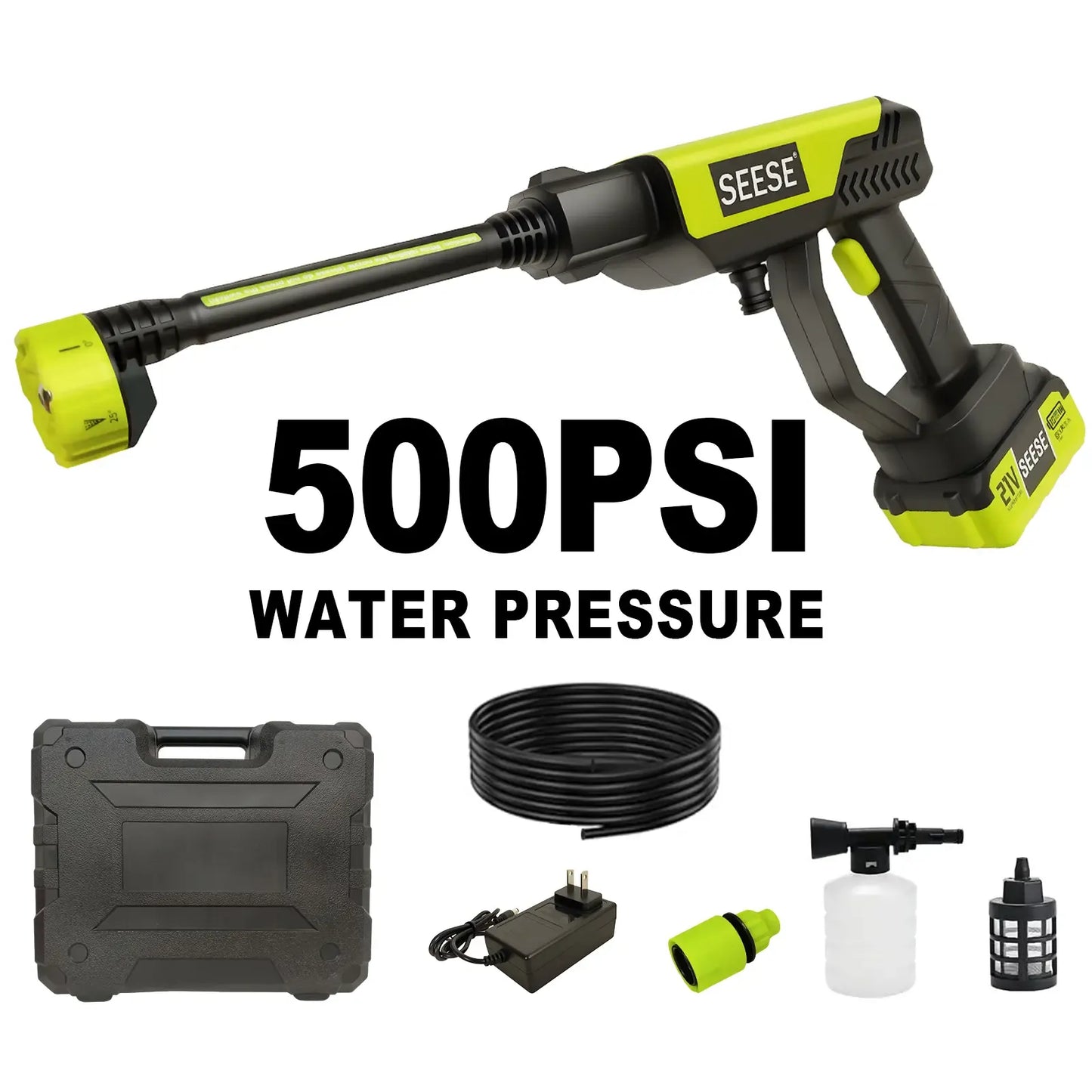 Cordless Portable Pressure Washer with Single Port Charger